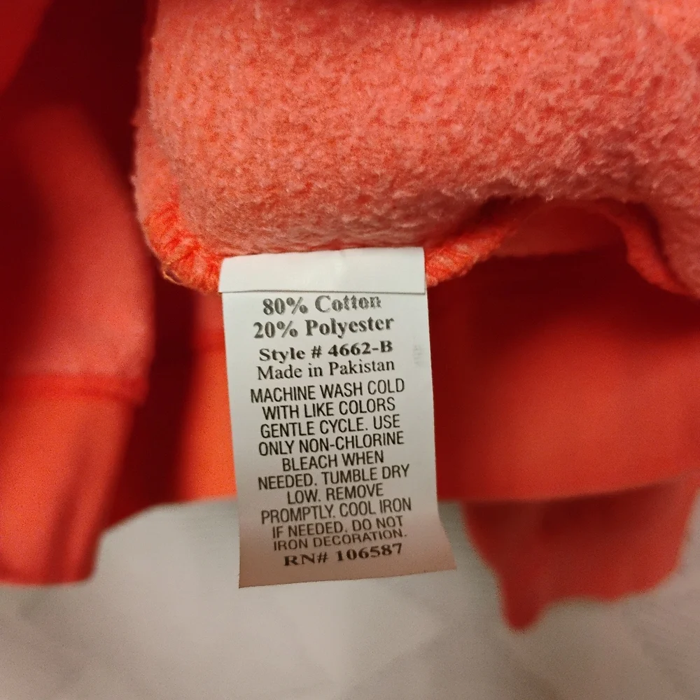 Kids Too Cool Crewneck Sweatshirt Peachy Orange Size Large